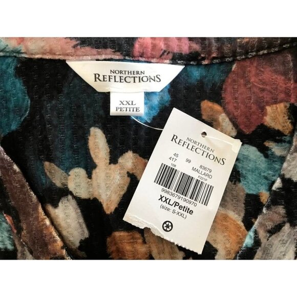 NORTHERN REFLECTIONS Long Sleeve Top Cozy Soft Multicolored Size XXL Petite - Picture 6 of 7